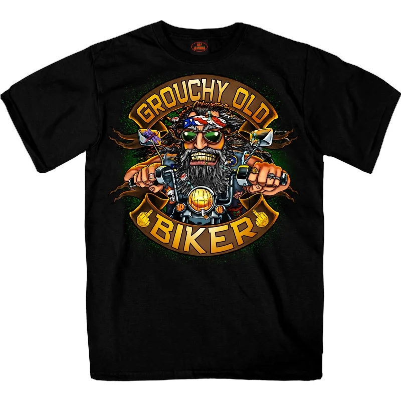 Versatile Itinerary Hot Leathers GMS1508 Men's 'Grouchy Old Biker' Black Biker T-Shirt Versatile Itinerary Hot Leathers GMS1508 Men's 'Grouchy Old Biker' Black Biker T-Shirt
