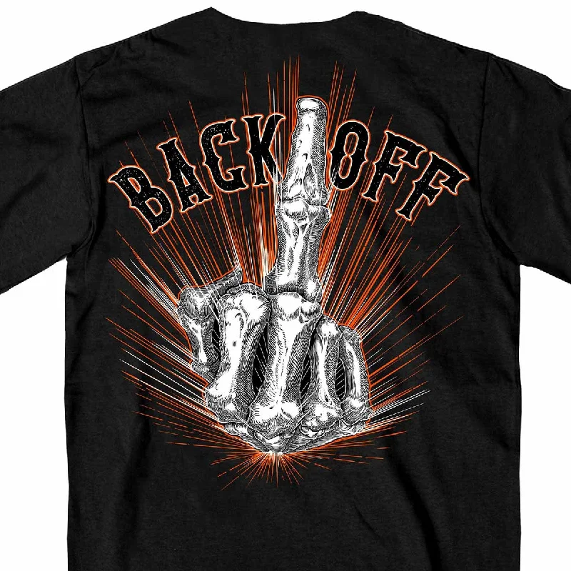 Comfortable Series Hot Leathers GMD1453 Men's Back Off Bone Finger Black T-Shirt
