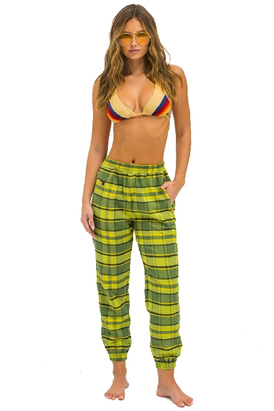 Unique Prints PLAID LODGE PANT - AVOCADO PLAID