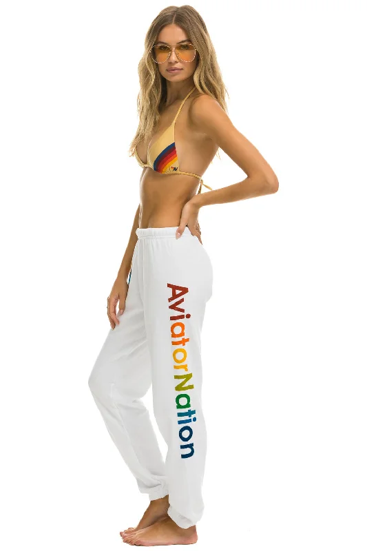 Soft Casuals AVIATOR NATION ASPEN SWEATPANTS - WHITE