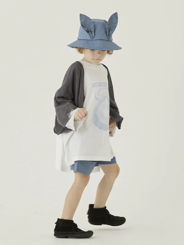 Everyday Chic Blue Typewriter Shorts