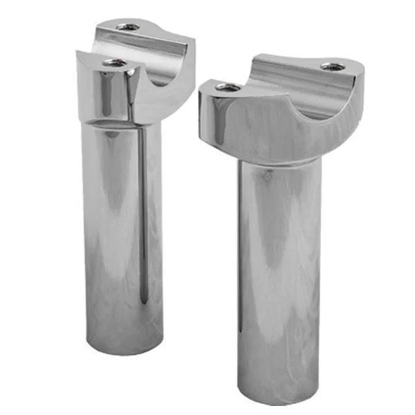 Chic Outfits HardDrive Forged Chrome Straight Handlebar Risers with 4.5in. Rise for Harley Davidson Chic Outfits HardDrive Forged Chrome Straight Handlebar Risers with 4.5in. Rise for Harley Davidson