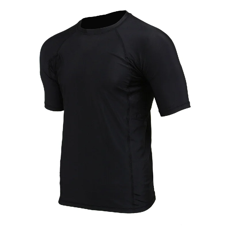 Smart Casuals X-Fitness XFM7001 Men's Black Short Sleeve Compression Rash Guard Athletic Shirt- MMA, BJJ, Wrestling, Cross Training Smart Casuals X-Fitness XFM7001 Men's Black Short Sleeve Compression Rash Guard Athletic Shirt- MMA, BJJ, Wrestling, Cross Training