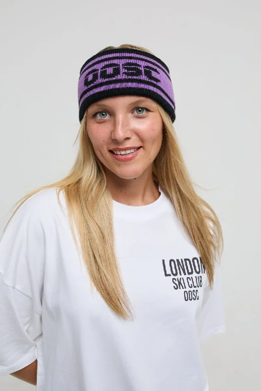 High Street Design OOSC Après Headband - Black and Purple