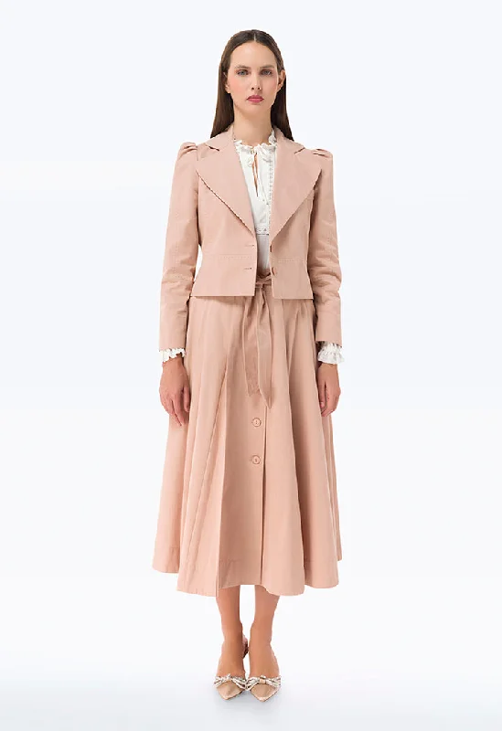 Cozy Footwear Puff Sleeve Solid Short Jacket