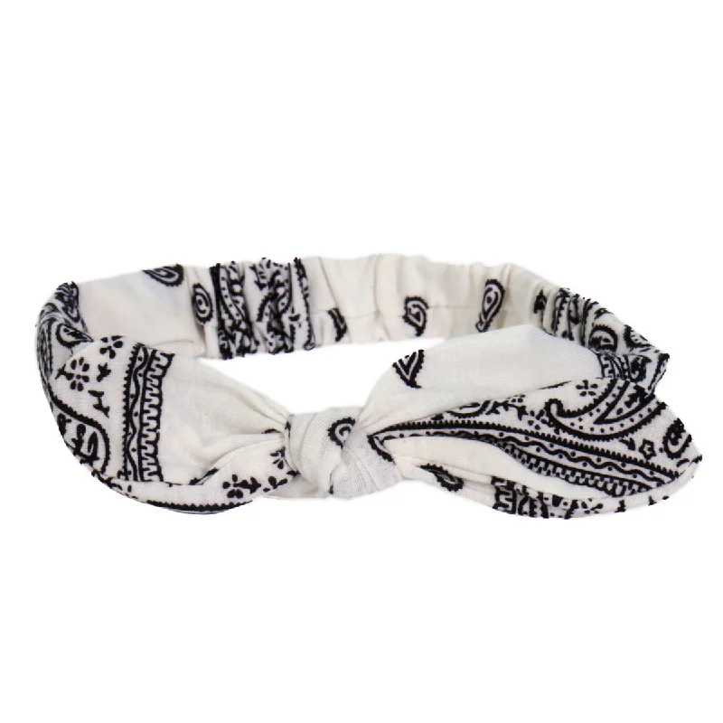 Customized Version Hot Leathers HRJ1005 Paisley White Headband