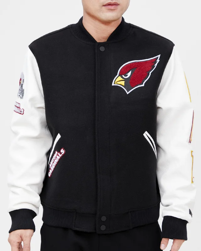 Classic Retro NFL ARIZONA CARDINALS CLASSIC WOOL MEN'S VARSITY JACKET (BLACK/WHITE)