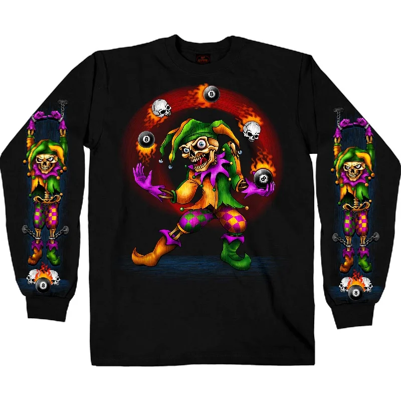 Trendy Items Hot Leathers GMS2526 Men's Black Long Sleeve Juggler T-Shirt