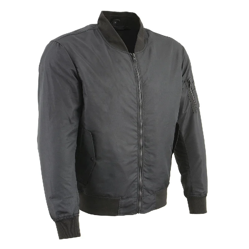 Summer Comfort Milwaukee Leather MPM1731 Men's Black Textile Aviator Bomber Jacket with Armor Protection Summer Comfort Milwaukee Leather MPM1731 Men's Black Textile Aviator Bomber Jacket with Armor Protection