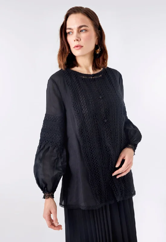 Comfortable Tops Lace Crochet Overlay Outerwear
