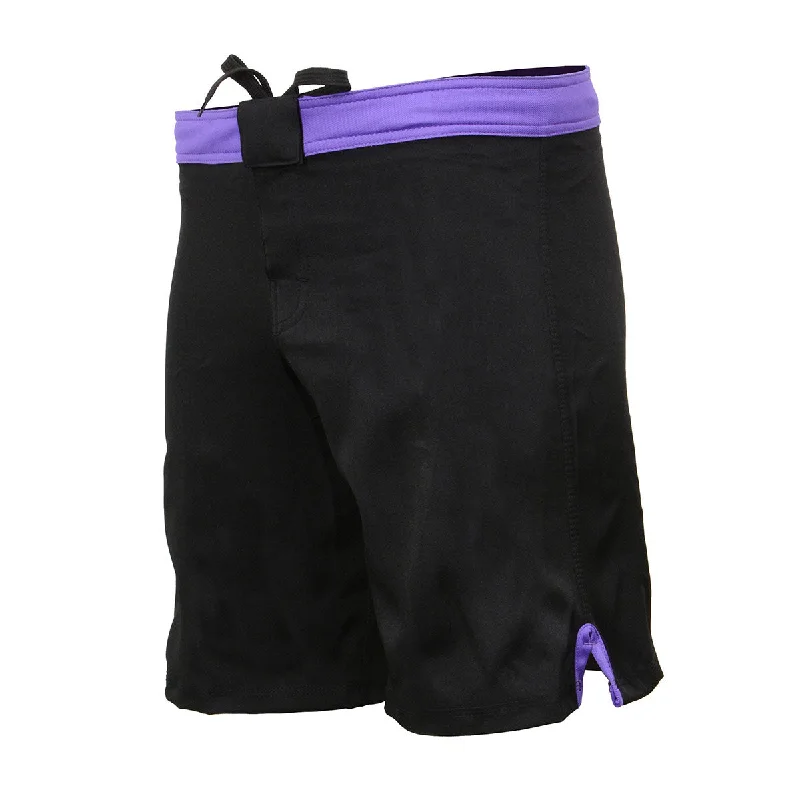 Light Comfort X-Fitness XFM7004 Men's Black and Purple MMA Fight Shorts - BJJ, No Gi, Grappling, Jiu Jitsu Combat Light Comfort X-Fitness XFM7004 Men's Black and Purple MMA Fight Shorts - BJJ, No Gi, Grappling, Jiu Jitsu Combat