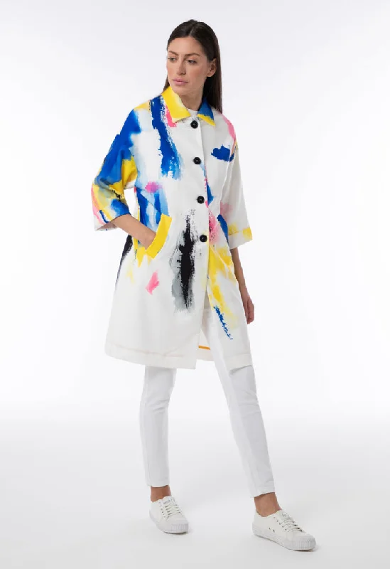 Celebrity Style Coulisse Back Multicolor Outerwear