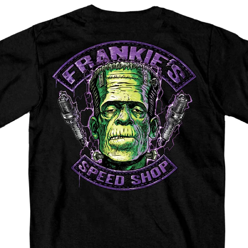 Simple Matching Hot Leathers GMD1328 'Frankie's Speed Shop' Mens Black T-Shirt