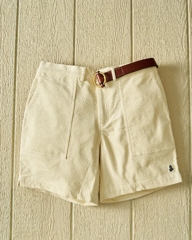 Fresh And Natural Ventura Short in Natural Corduroy