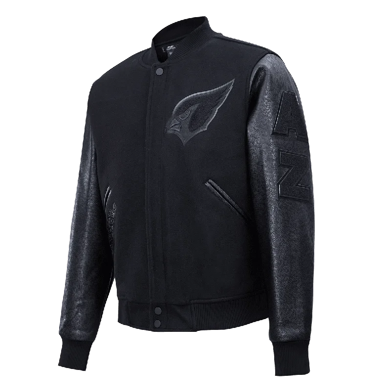 Relaxed Fit NFL DALLAS COWBOYS TRIPLE BLACK MEN'S VARSITY JACKET (BLACK)
