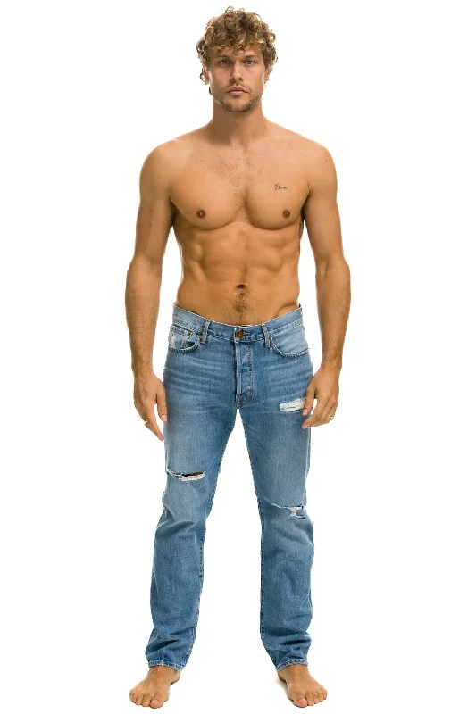 Cozy Chic Wear MEN'S CLASSIC STRAIGHT LEG DENIM JEAN - SUPER LIGHT