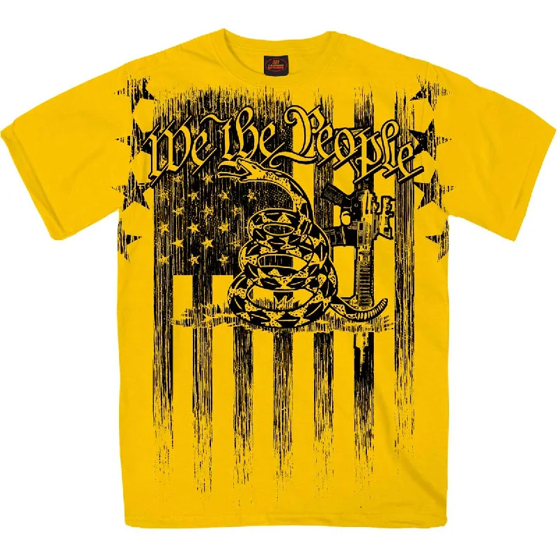 Classic Retro Hot Leathers GMD1507 Men's Yellow We The People Are Pissed Off T-Shirt Classic Retro Hot Leathers GMD1507 Men's Yellow We The People Are Pissed Off T-Shirt