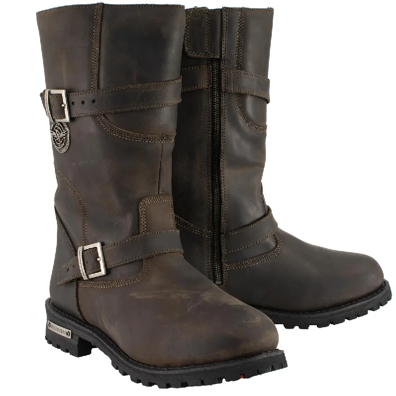 Cozy Fashion Milwaukee Leather Men's Classic Distressed Brown Leather Motorcycle Engineer Boots MBM9063 Cozy Fashion Milwaukee Leather Men's Classic Distressed Brown Leather Motorcycle Engineer Boots MBM9063