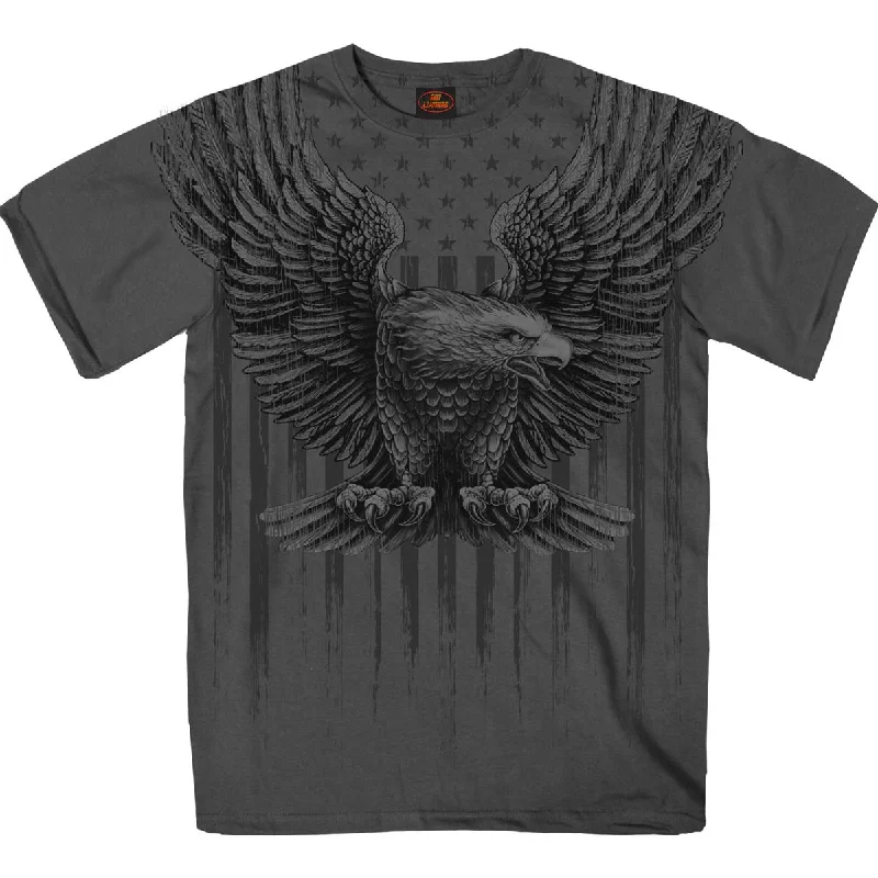 Diamond Series Hot Leathers GMS1524 Men’s Charcoal Short Sleeved Up-Wing Eagle T-Shirt Diamond Series Hot Leathers GMS1524 Men’s Charcoal Short Sleeved Up-Wing Eagle T-Shirt