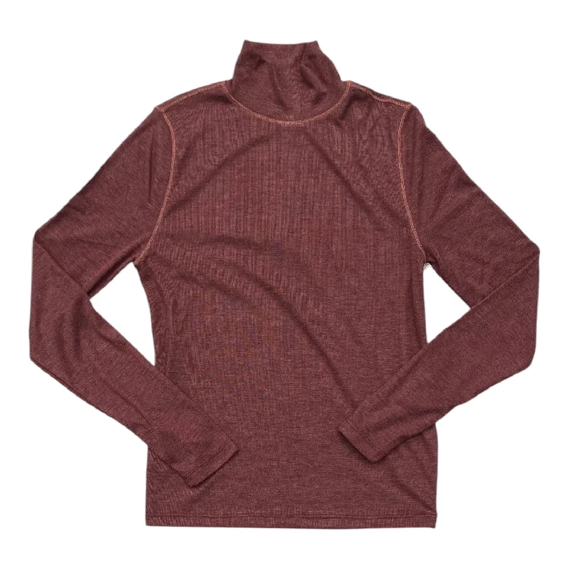 Luxury Temperament Top Long Sleeve By Madewell In Mauve, Size: S