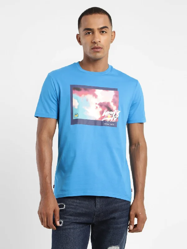 New Design Men's Graphic Print Crew Neck T-shirt