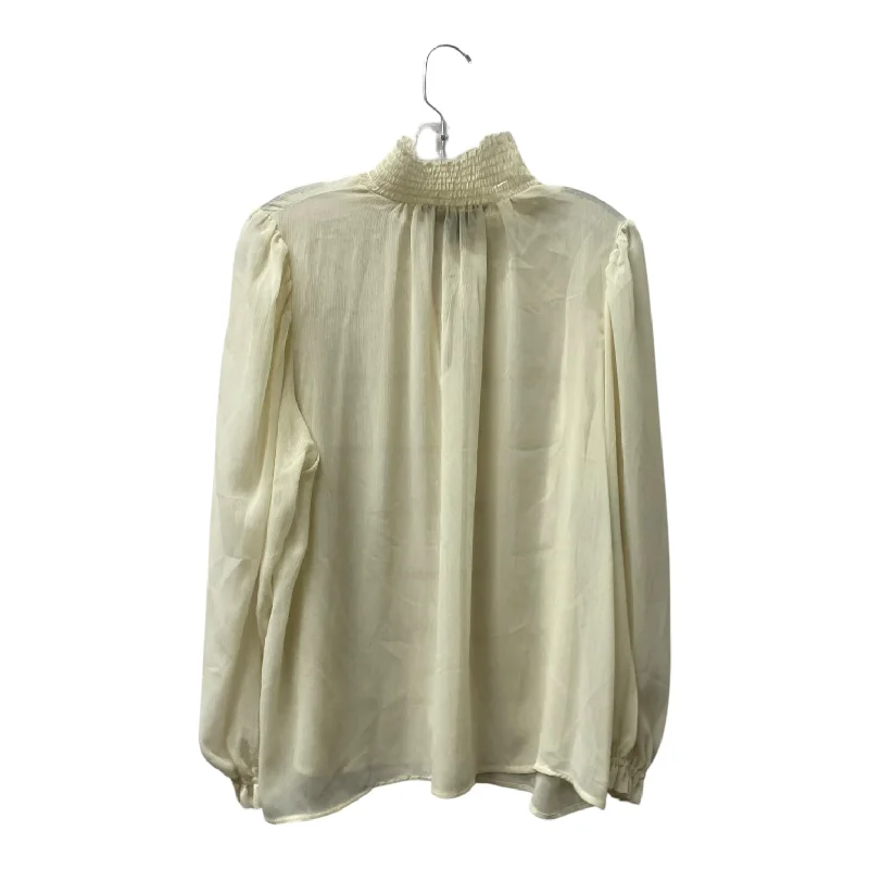 Cute Style Top Ls By Banana Republic In Cream, Size:Xl