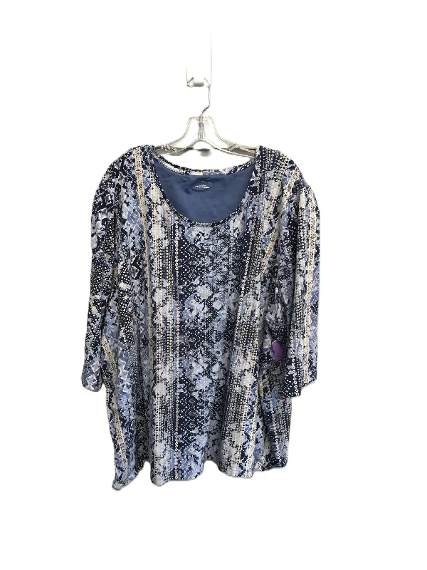 Versatile Itinerary Top 3/4 Sleeve By Catherines  Size: 4x