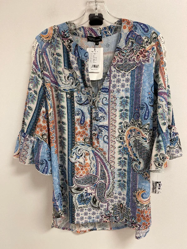 Comfortable Chic Top Long Sleeve By Clothes Mentor In Blue, Size: M