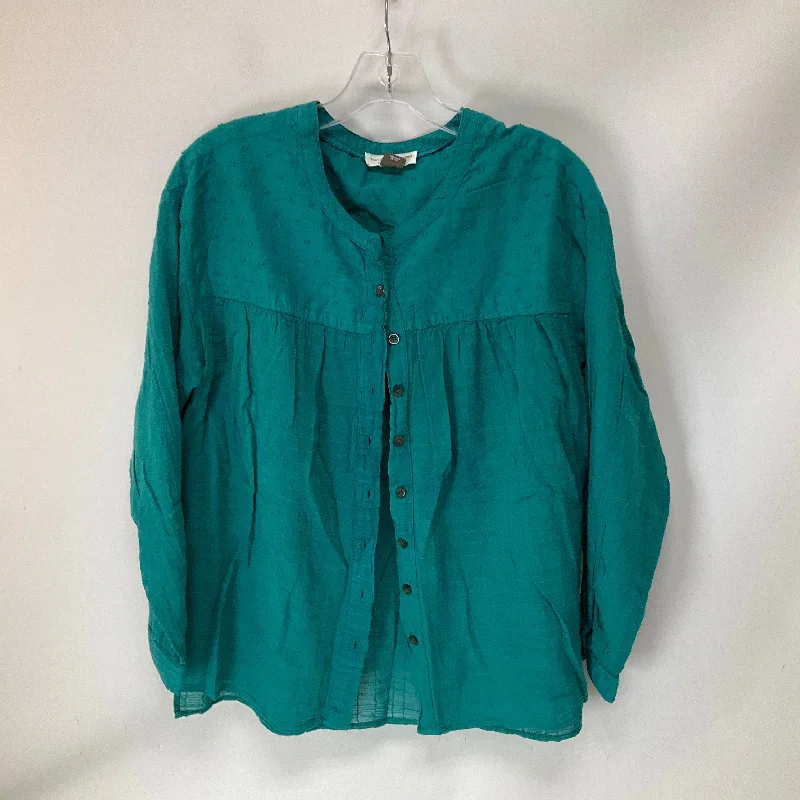 Customized Version Top Long Sleeve By Anthropologie In Blue, Size: S