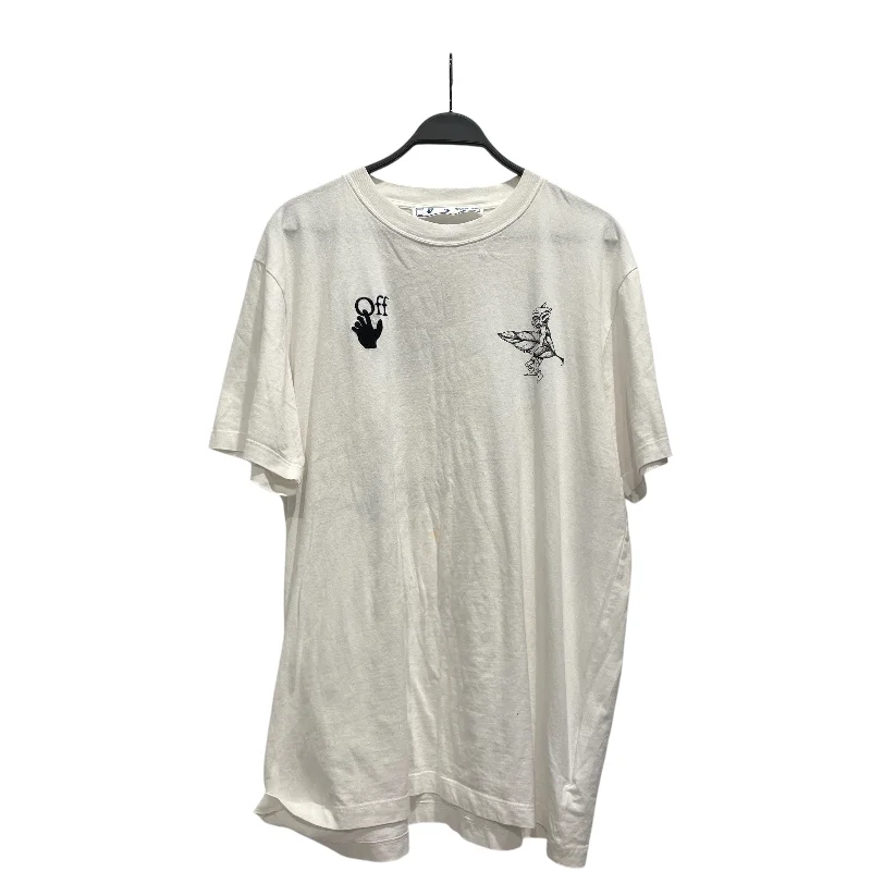 Street Fashion OFF-WHITE/T-Shirt/XXL/Cotton/WHT/Graphic/GOBLIN LOGO TEE