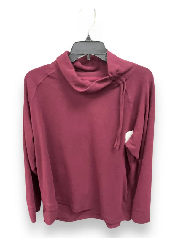 Casual Fit Top Long Sleeve By Maurices In Maroon, Size: Xl