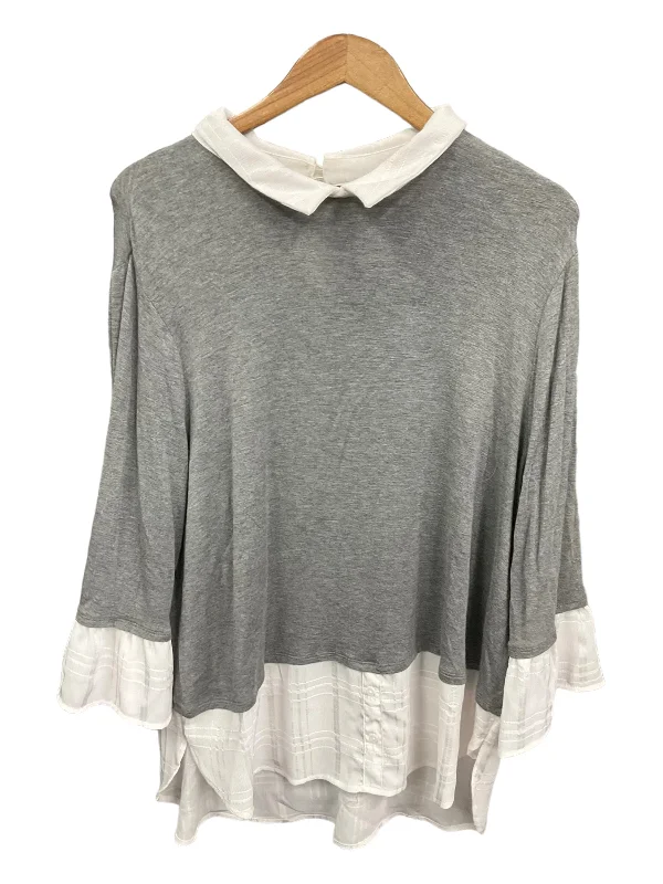 Slim Fit Top Long Sleeve By Elle  Size: 2x