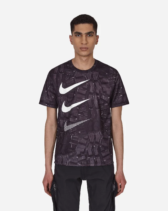Fashionable And Fashionable Nike Vertical Triple Tick T-Shirt Black