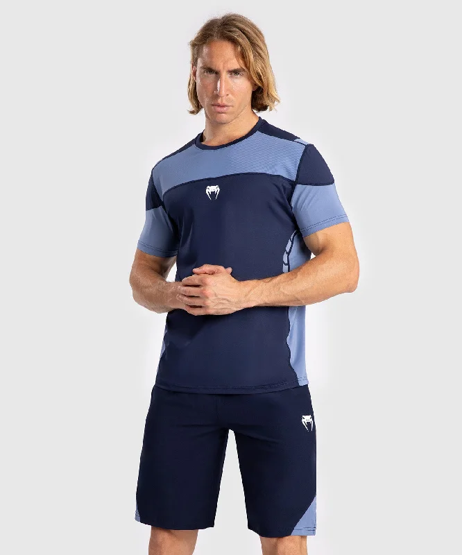 Bottom And Versatile Venum Tempest Men's Dry-Tech T-Shirt - Navy Blue/Blue