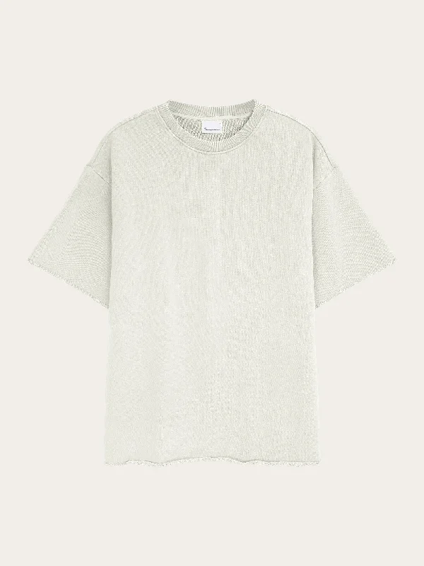Exquisite Design Loose fit reactive dyed sweat t-shirt - GOTS/Vegan - Egret