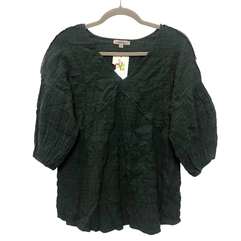 Carefree Style Top 3/4 Sleeve By Wishlist In Green, Size:S