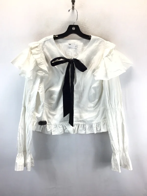 Cozy Fashion Trends Top Long Sleeve By Asos In White, Size: 1x
