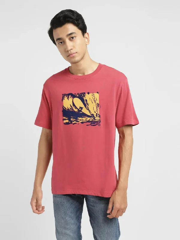 Playful Style Men's Graphic Crew Neck T-shirt