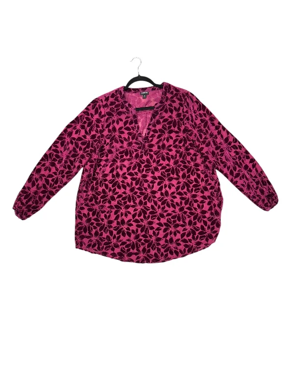 Sporty Wear Top Long Sleeve By Torrid In Purple, Size: Xl