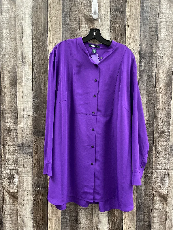 Street Fashion Tunic Long Sleeve By Lauren By Ralph Lauren  Size: 3x