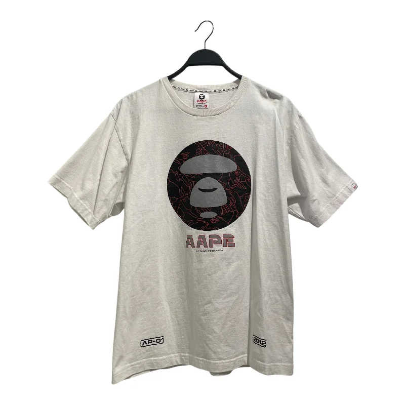 Fashionable Ease AAPE BY A BATHING APE/T-Shirt/XL/Cotton/WHT/Graphic/03 5772 2524