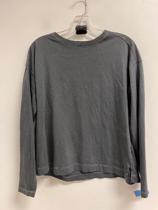 Soft Tops Top Long Sleeve Basic By Old Navy In Grey, Size: S