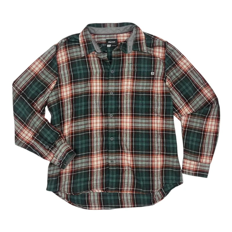 French Retro Top Ls By Marmot In Plaid Pattern, Size:Xl