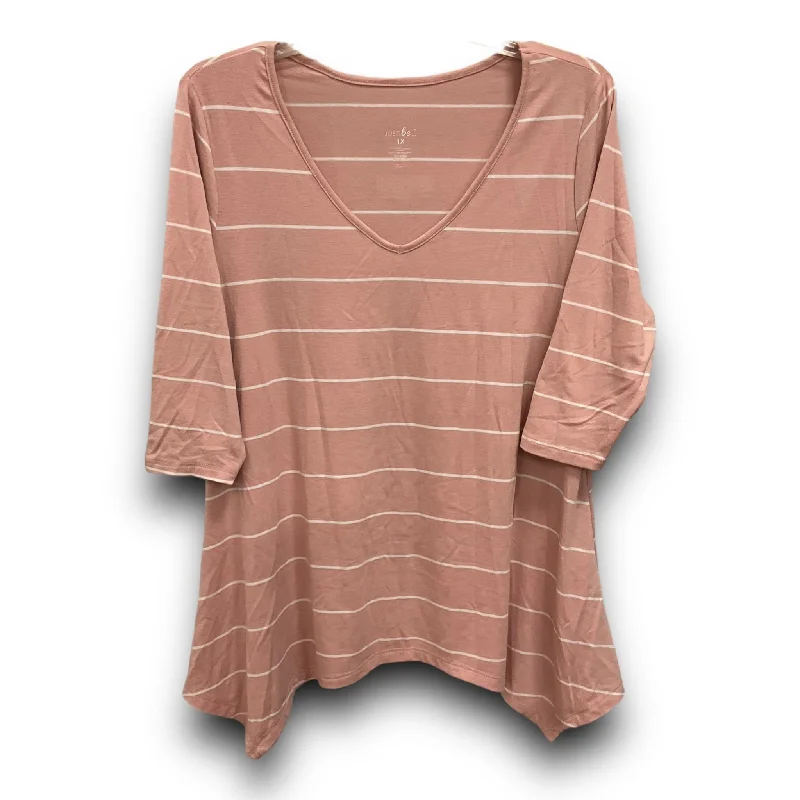 Design Trend Top 3/4 Sleeve By Just Be  Size: 1x