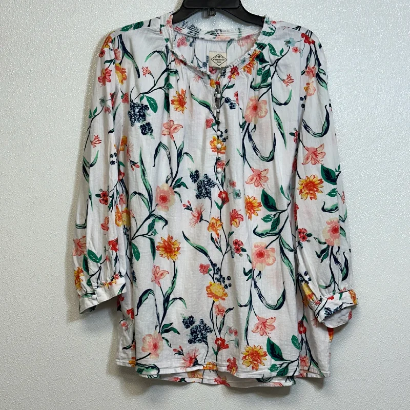 Soft Textures Top 3/4 Sleeve By St Johns Bay O  Size: 2x