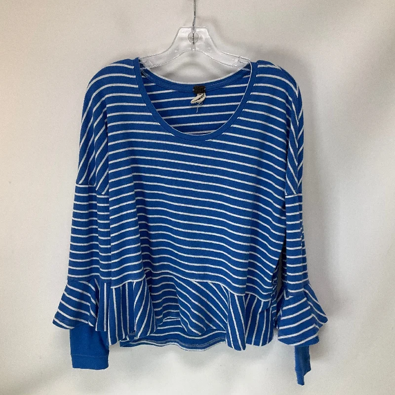 Knowledge And Elegance Top Long Sleeve By Weatherproof In Striped Pattern, Size: S