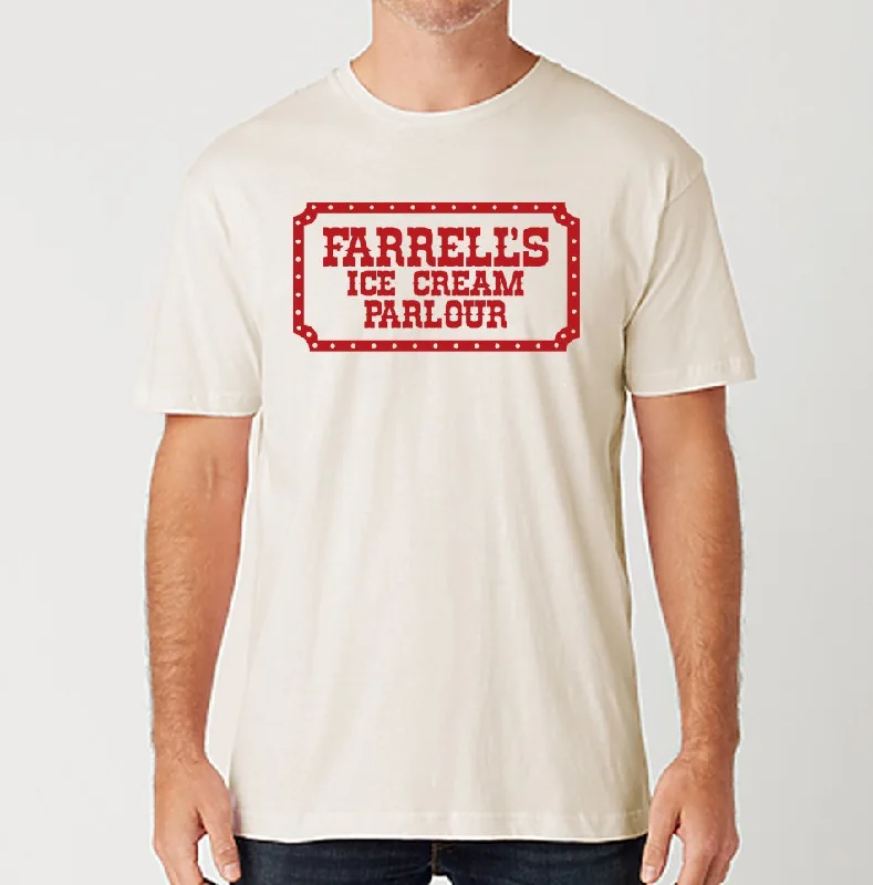 Unique Fashion Mens Farrell's Ice Cream Parlour T-shirt - Vintage White