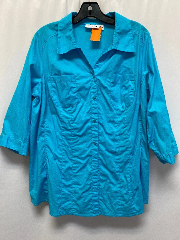 Cozy Fashion Top 3/4 Sleeve By St Johns Bay  Size: 1x