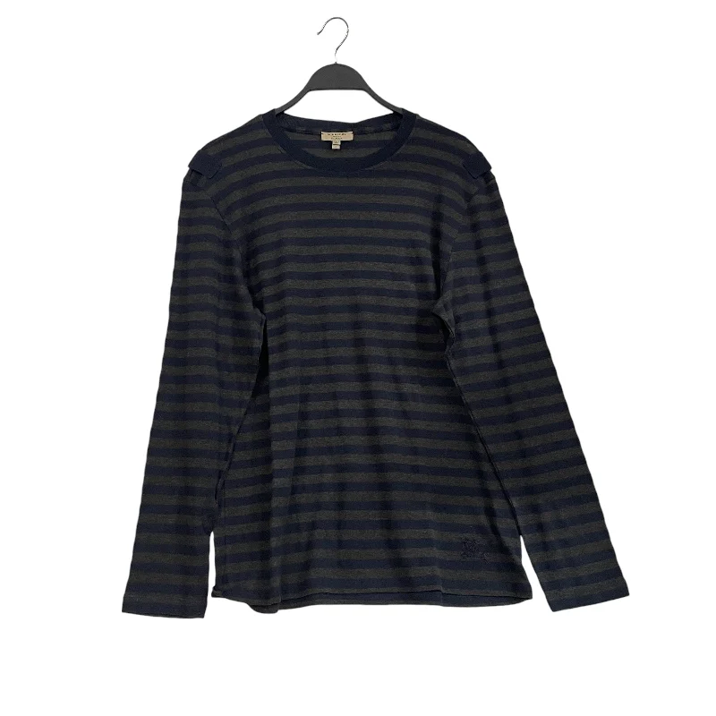 Everyday Style BURBERRY LONDON/LS T-Shirt/L/Wool/NVY/Stripe/SLIM FIT