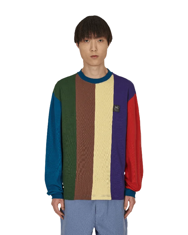 Soft Touch Vet Paneled Mock Neck Longsleeve T-Shirt Grey